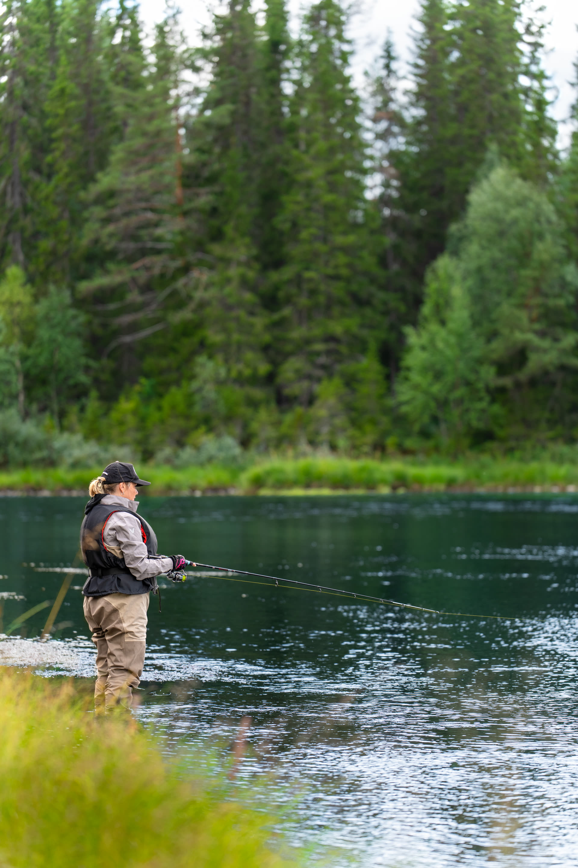 Spin fishing Swedish Lapland