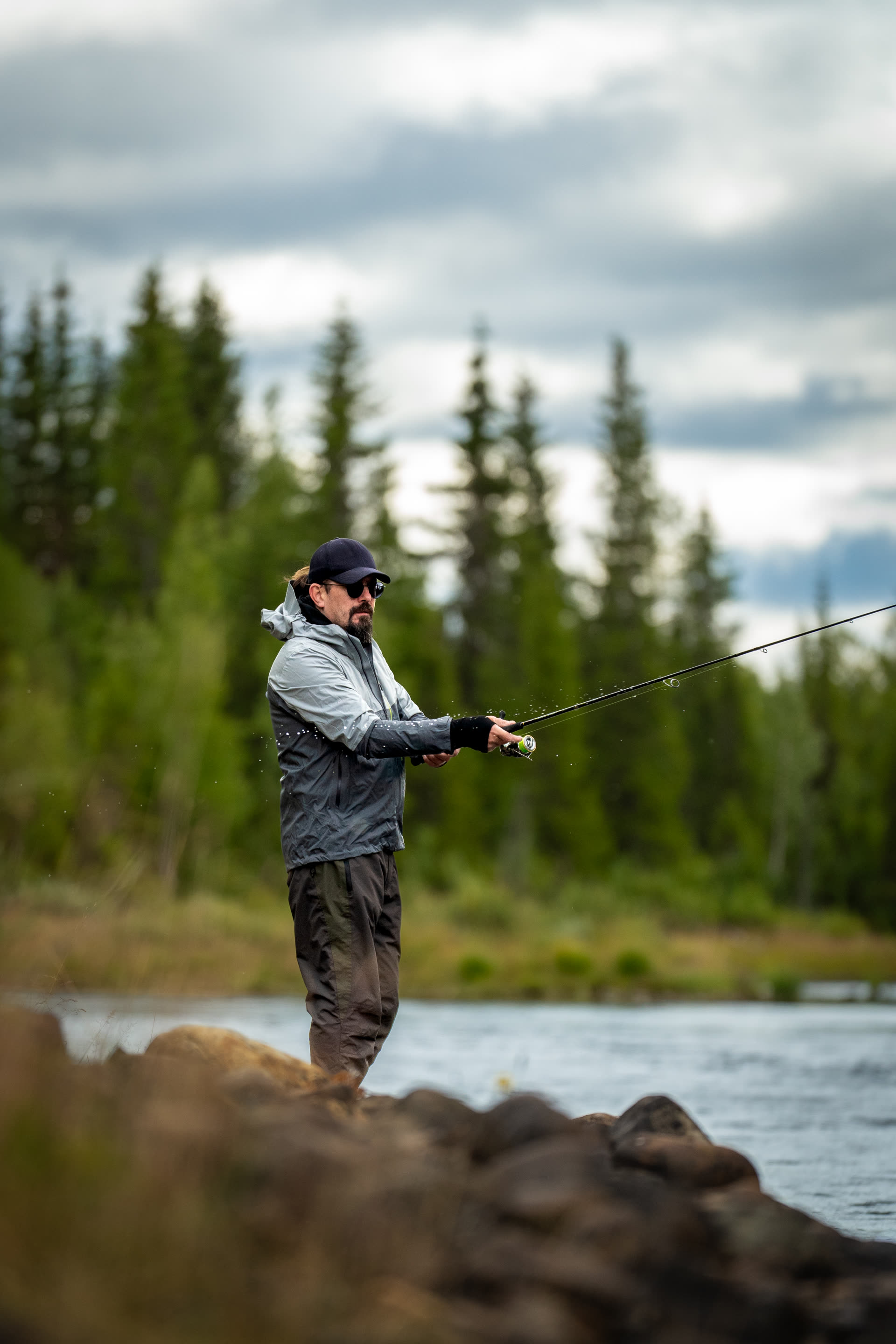 Spin fishing Swedish Lapland